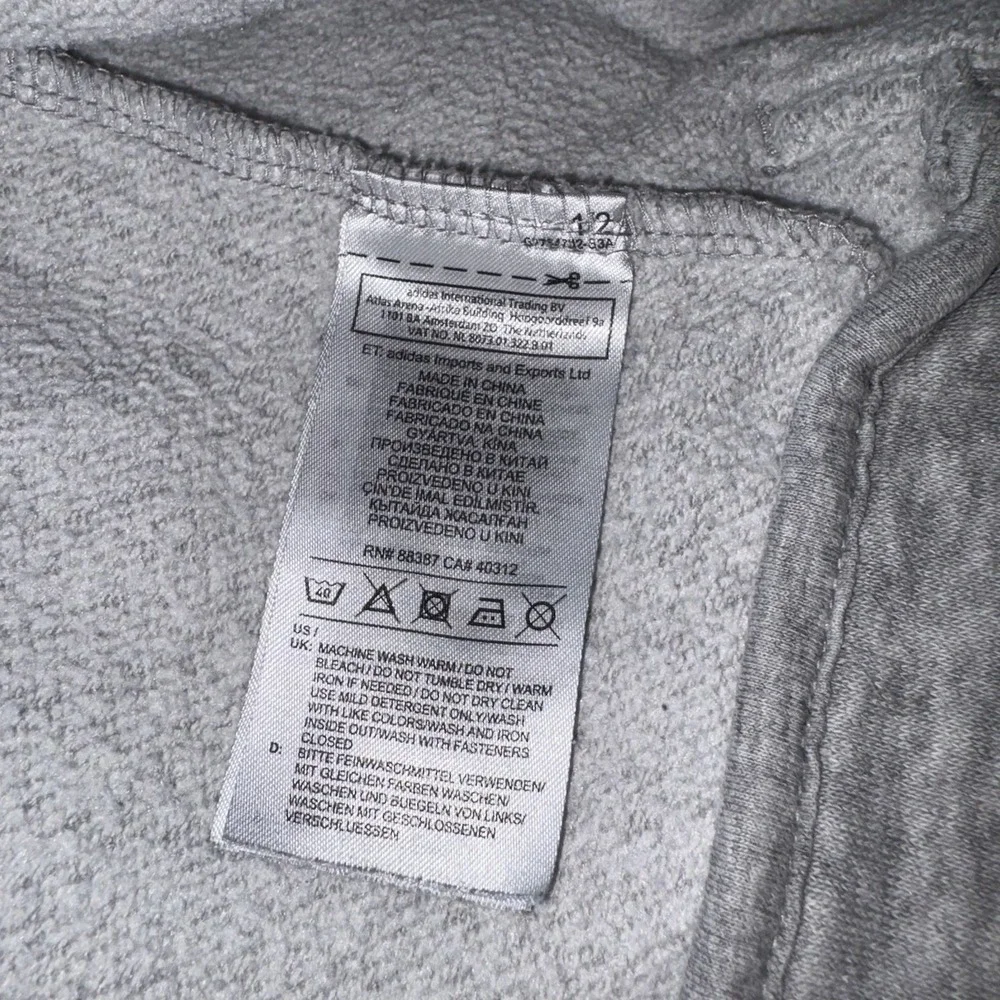 adidas Essentials 3-Stripes Full-Zip Hoodie‎ Men's Gray Fleece Athletic Size Med